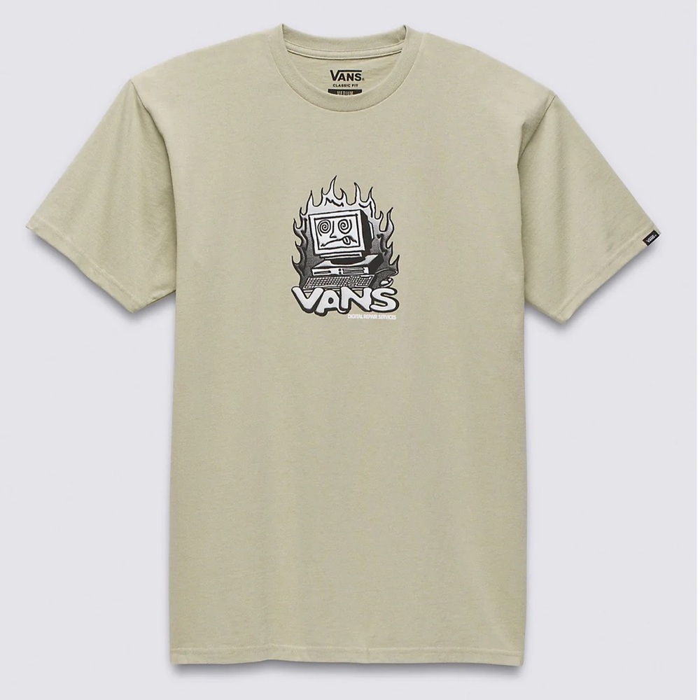 Vans Digital Repair Short-Sleeve Tee in Elm color - Large - 100% cotton